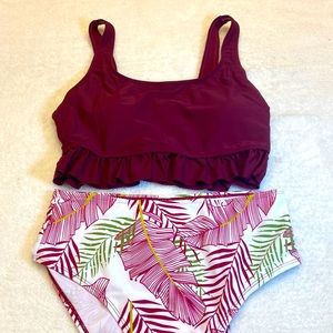 SHEIN NWT Tankini Ruffle suit